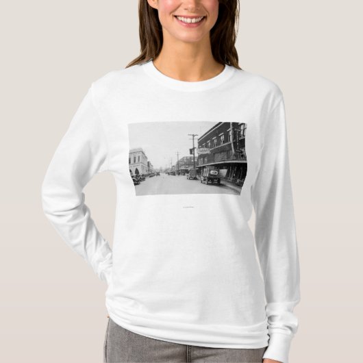Montesano, WA Main Street Town Uitzicht Foto T-shirt (Voorkant)