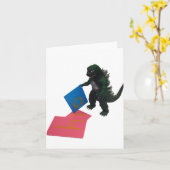 Montessaurus & Sand Paper Letters Note Kaart (Gele Bloem)