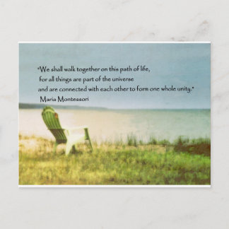 Montessori Beach Scene Quote Briefkaart