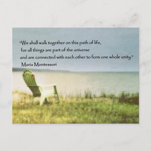 Montessori Beach Scene Quote Briefkaart (Voorkant)