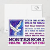 Montessori Dove Briefkaart (Voorkant / Achterkant)