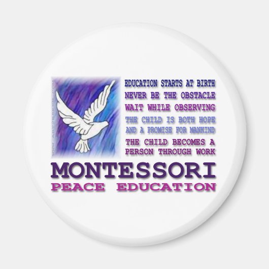 Montessori Dove Magneet (Voorkant)