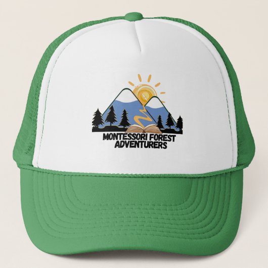 Montessori Forest Adventurers Logo Trucker hoed Trucker Pet (Voorkant)