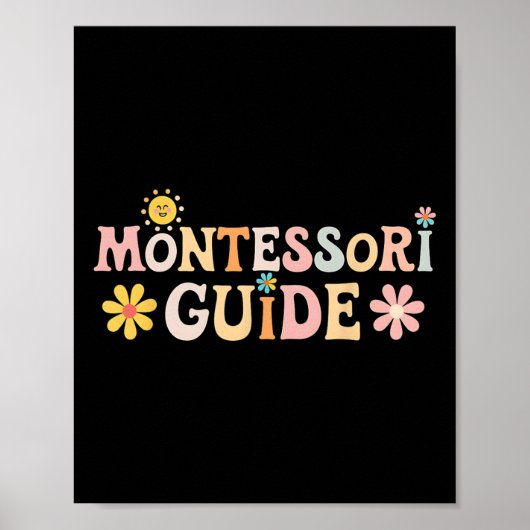 Montessori-gids terug naar school eerste schooldag poster (Voorkant)