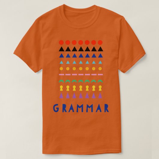Montessori Grammar Material Shirt Gift Teacher Tod (Design voorkant)