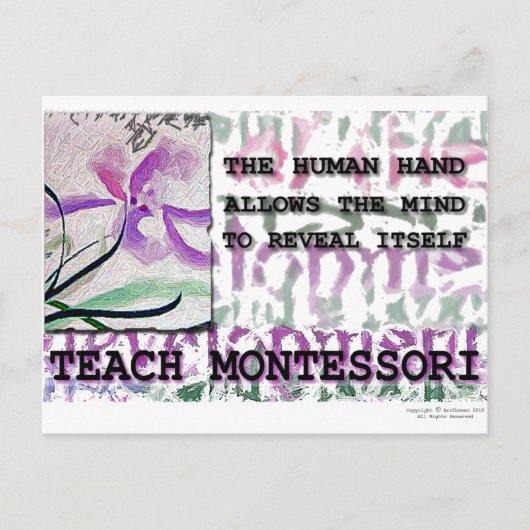 Montessori Iris Briefkaart (Voorkant)