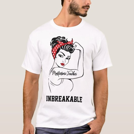 Montessori-leraar onbreekbaar t-shirt (Voorkant)