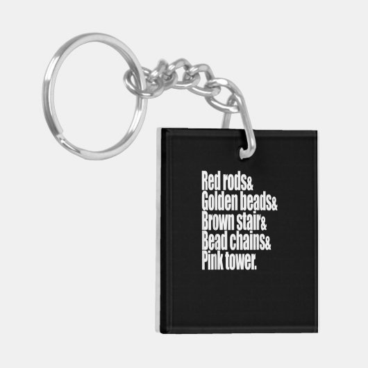 Montessori-leraar Sleutelhanger (Voorkant Links)