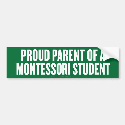 Montessori Parent Bumpersticker (Voorkant)