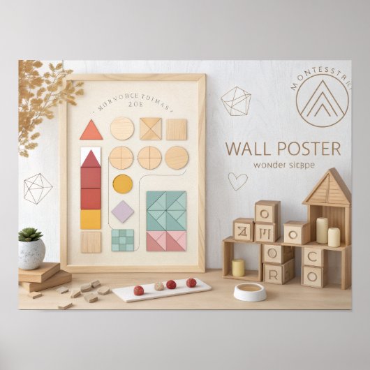 Montessori Poster over Cognitieve Ontwikkeling  (Voorkant)