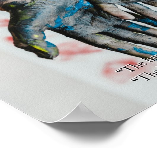 Montessori Sensorial Hands Quote Keepomwille Poster (Hoek)