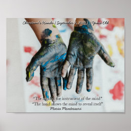 Montessori Sensorial Hands Quote Keepomwille Poster