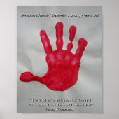 Montessori Sensorial Paint Hand Quote Keepomwille Poster (Voorkant)