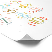 Montessori tellen tot 10 Print Poster (Hoek)
