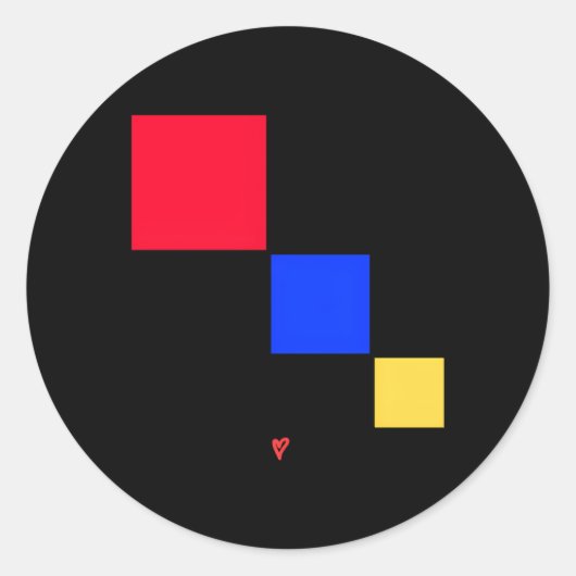 Montessori Trinomial Cube- I He Montessori Ronde Sticker (Voorkant)