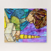 Montessori Yellow Knobless Cylinder Puzzle Legpuzzel (Horizontaal)