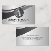 Monteur aan het werk in de auto | Automatische ser Visitekaartje (Voorkant / Achterkant)