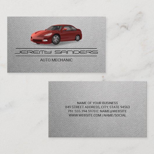 Monteur | Auto Autologo Visitekaartje (Voorkant / Achterkant)