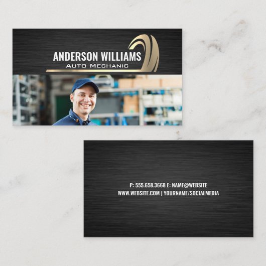 Monteur | Auto Diensten Visitekaartje (Voorkant / Achterkant)