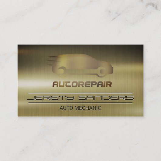 Monteur | | Auto Logo | Donker Metaal Visitekaartje (Voorkant)