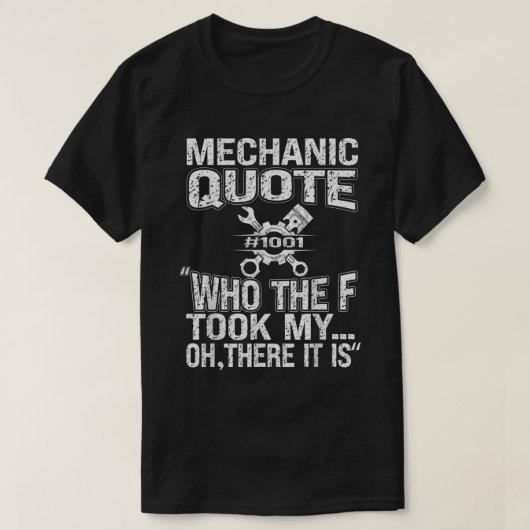 Monteur Auto Man Monteur Citaat T-shirt (Design voorkant)
