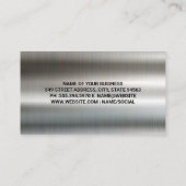 monteur | Auto Repair Logo | moersleutels | Metall Visitekaartje (Achterkant)