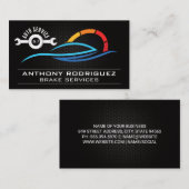 Monteur | Auto Service Sleutel Logo Visitekaartje (Voorkant / Achterkant)