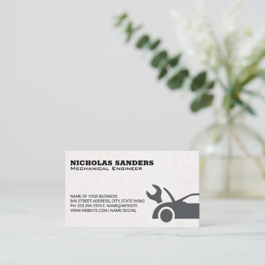 Monteur | Autonderhoud Visitekaartje (Staand voorkant)