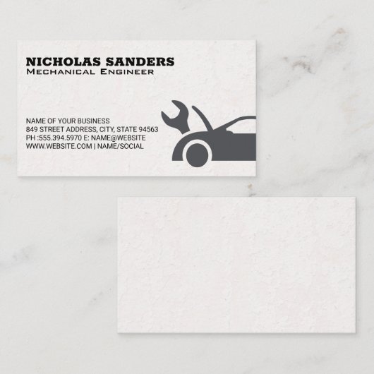 Monteur | Autonderhoud Visitekaartje (Voorkant / Achterkant)