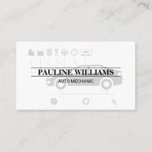 monteur   ingenieur   Auto Diagram Visitekaartje