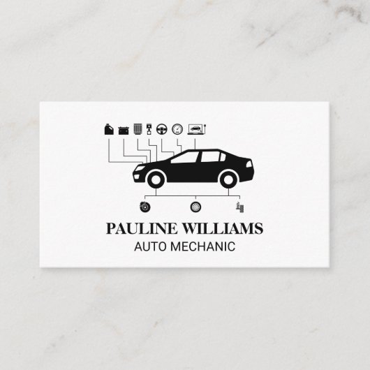 Monteur | Ingenieur | Auto Diagram Visitekaartje (Voorkant)