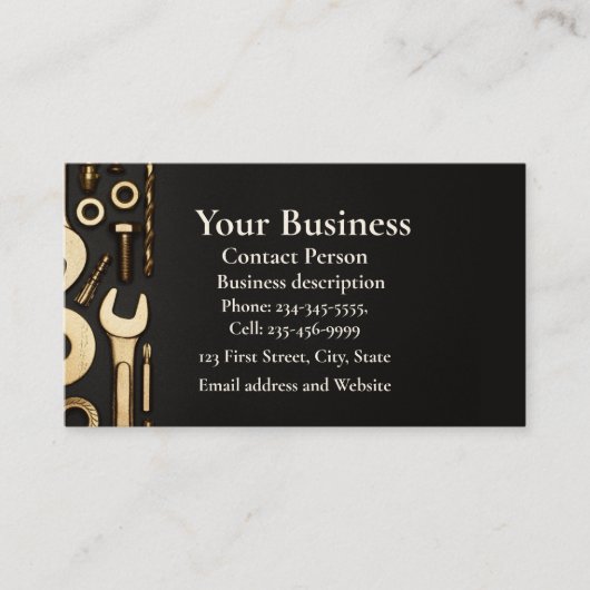 Monteur, Ingenieur, Fix-it Handyman Visitekaartje (Voorkant)