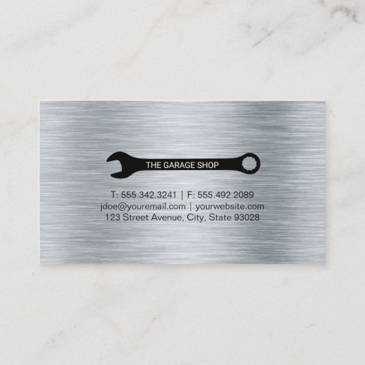 Monteur | Ingenieur | Turbo | Sleutels Visitekaartje (Achterkant)