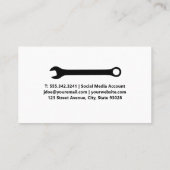 monteur | ingenieur | Werken aan de motor Visitekaartje (Achterkant)