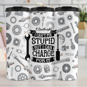 Monteur kan domme lading niet repareren thermosbeker