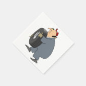 monteur met een papieren bandenservet servet (Hoek)