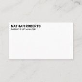 Monteur met sleutel | Auto garage reparatiewerkpla Visitekaartje (Achterkant)