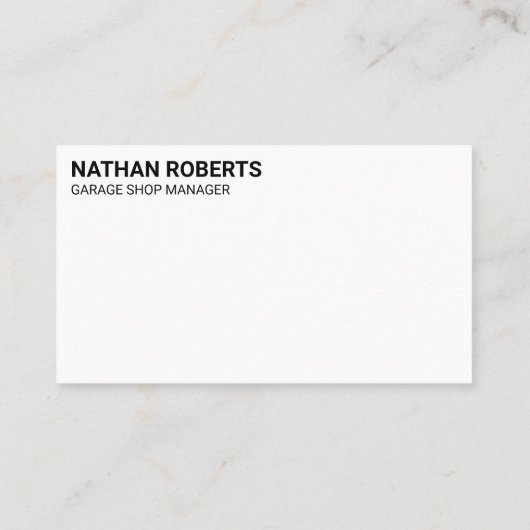 Monteur met sleutel | Auto garage reparatiewerkpla Visitekaartje (Achterkant)