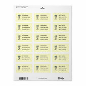 Monteur met sleutel Stokfiguur Etiket (Full Sheet)