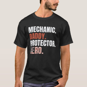 Monteur Papa Beschermer Held Trotse Papa Amerikaan T-shirt