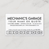 monteur. trouwerekaart klantenkaartje (Achterkant)