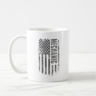 Monteur USA Vlag Vervallen ontwerp Koffiemok