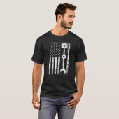 Monteur Vlag Patriottische Monteur Nederland Ameri T-shirt (Voorkant volledig)