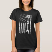Monteur Vlag Patriottische Monteur Nederland Ameri T-shirt (Voorkant)