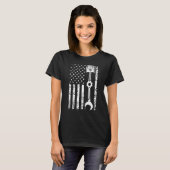 Monteur Vlag Patriottische Monteur Nederland Ameri T-shirt (Voorkant volledig)