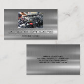 Monteur werkt aan motor | Technicus Visitekaartje (Voorkant / Achterkant)