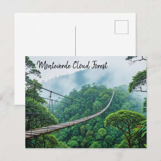 Monteverde Cloud Forest Costa Rica Reizen Briefkaart (Voorkant / Achterkant)