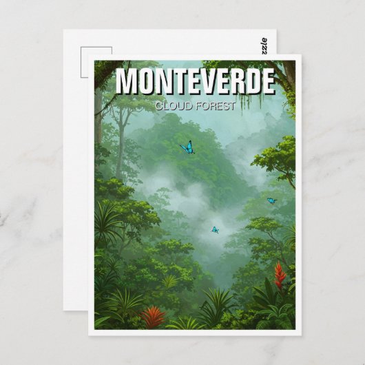 Monteverde Cloud Forest Costa Rica Reizen Briefkaart (Voorkant / Achterkant)