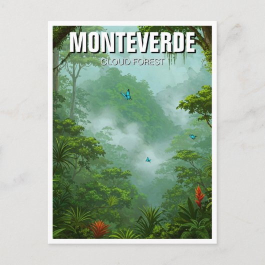 Monteverde Cloud Forest Costa Rica Reizen Briefkaart (Voorkant)