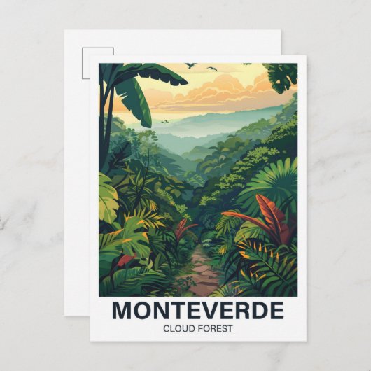 Monteverde Cloud Forest Costa Rica Reizen Briefkaart (Voorkant / Achterkant)